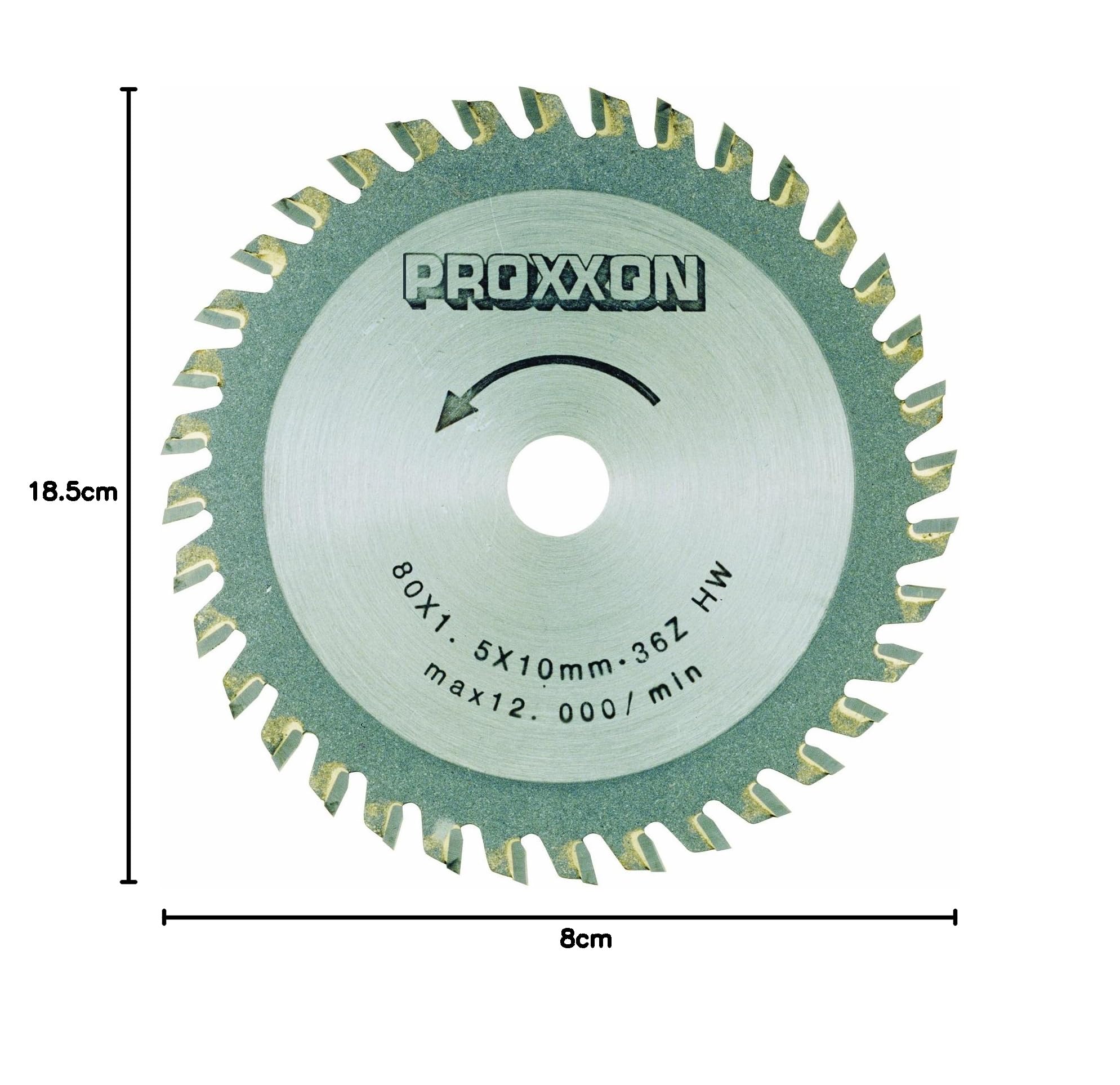 Proxxon 28732 Końcówka z węglika wolframu Ø 80 x 1,6 x 10 mm z 36 zębami