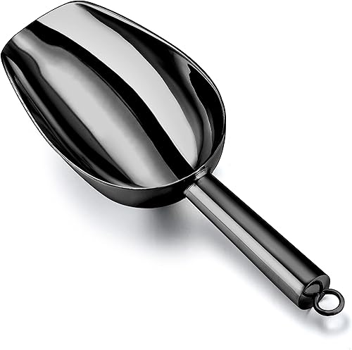 Homikit Cuchara de hielo de acero inoxidable, 6 onzas de metal, pequeña cuchara de caramelo para cocina, bar, fiesta, cuchara de cubitos de hielo