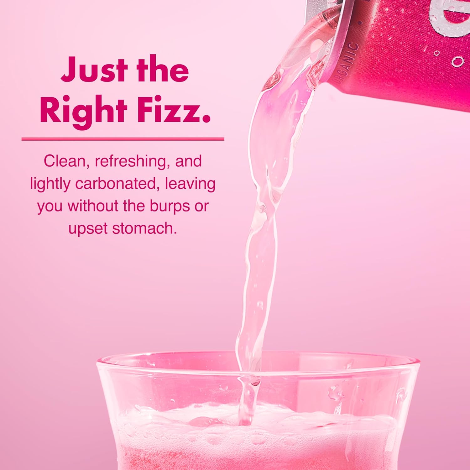 WAVE Organic Sparkling Drink | Low Calorie Drink, Strawberry Lemonade Lightly Carbonated | Great Natural Soda Alternative | USA Made Kosher No Added Sugar, Color, & Artificial Ingredients |12 Pack