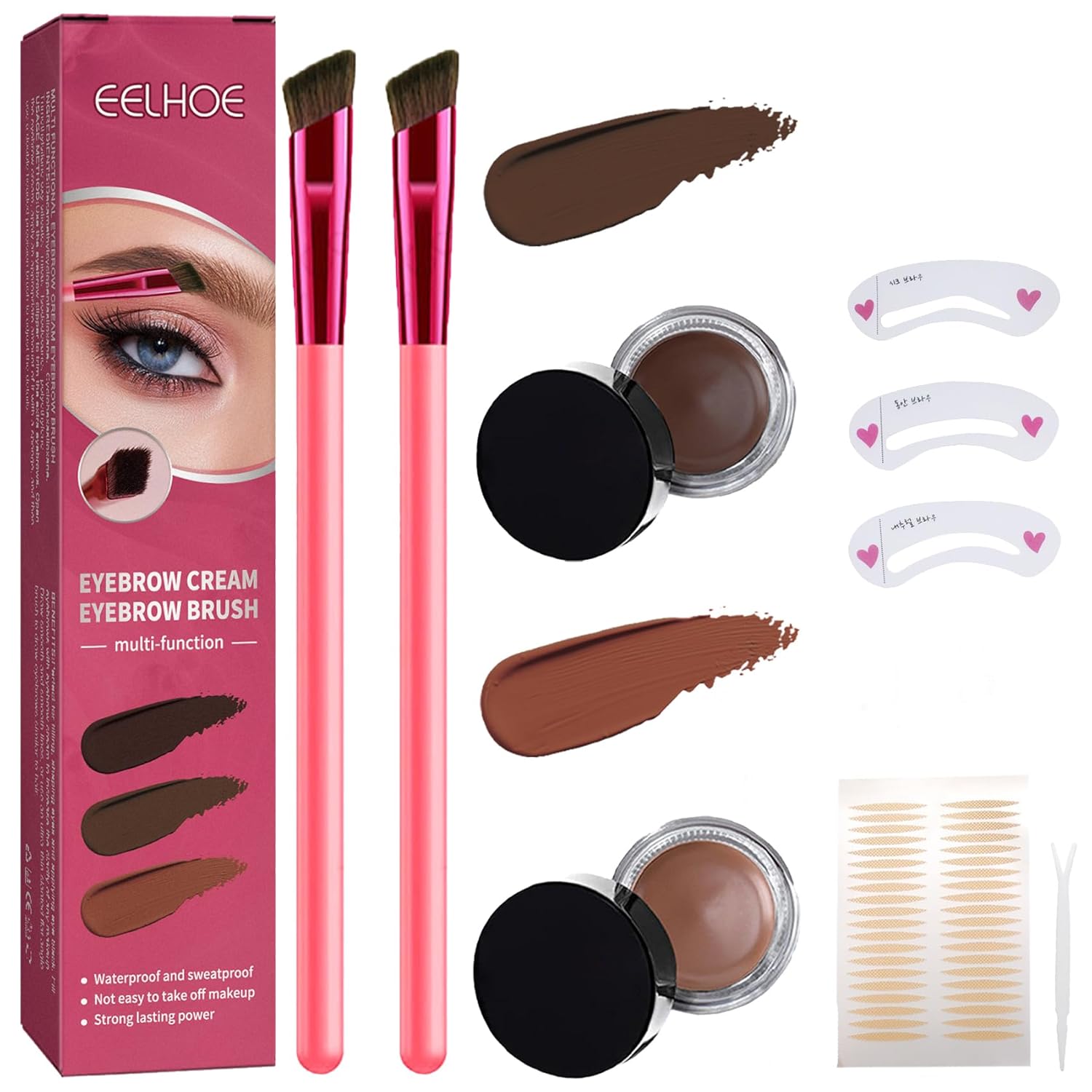 Home Eyebrow Care Kit 4D Laminated, Anjoize Eyebrow Brush, 4D Laminated Brow Home
