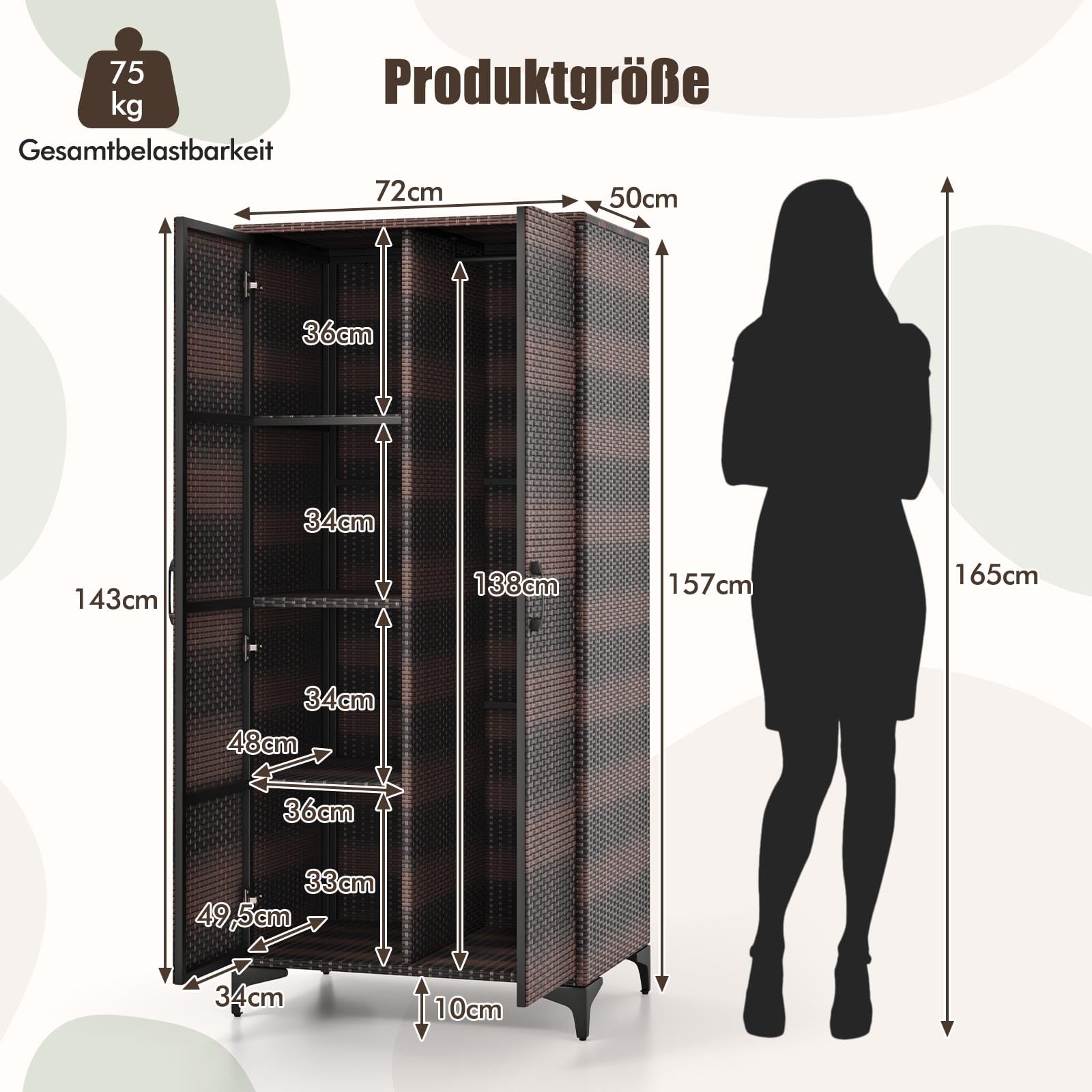 BIOHORT Tuinkast Romeo M incl. 3 plankdragers en 2 schappen, 800 L donkergrijs metallic 132x57x140 cm kopen