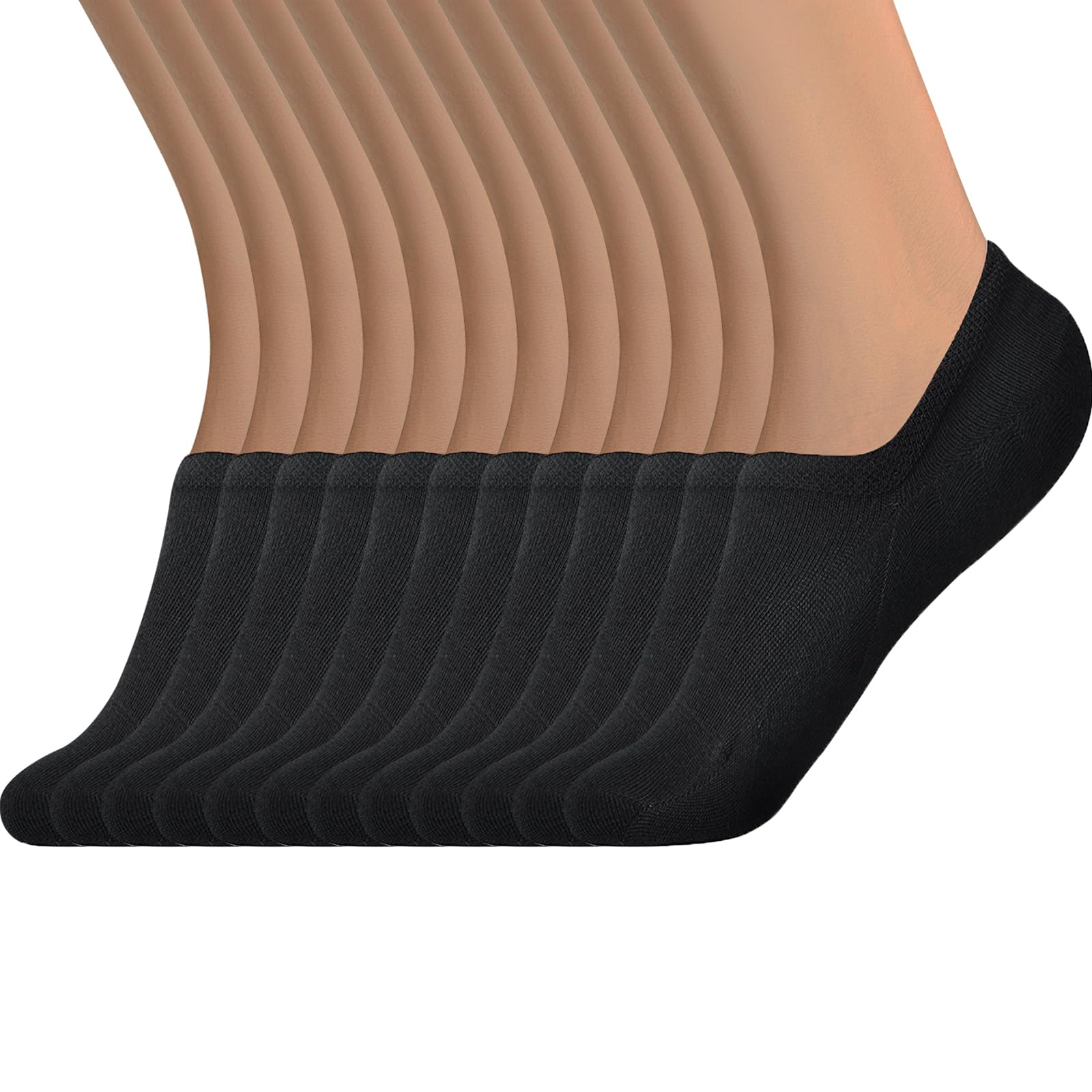 DIBAOLONG Womens No Show Socks Non Slip Flat Boat Line Low Cut Socks (6-12 Packs)