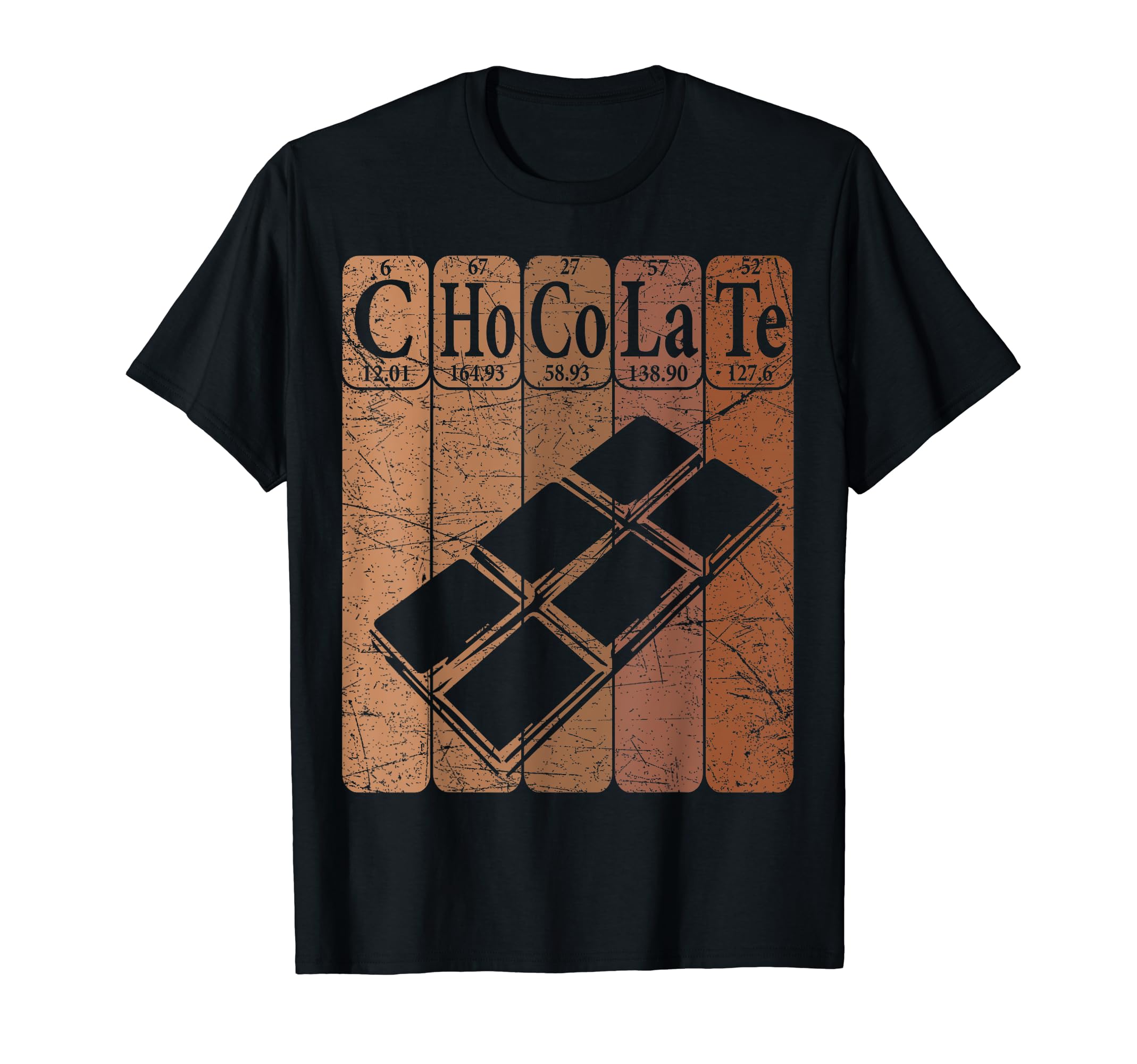 Chocolate Periodic Table Elements Nerdy Designs.Chocolate Periodic Table Elements Chocoholic Chocolate Lover T-Shirt
