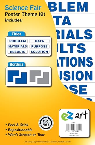 Headline Sign 6111 EZ Art Science Fair - Kit temático para pósteres para crear tus propios pósters, fabricado en Estados Unidos