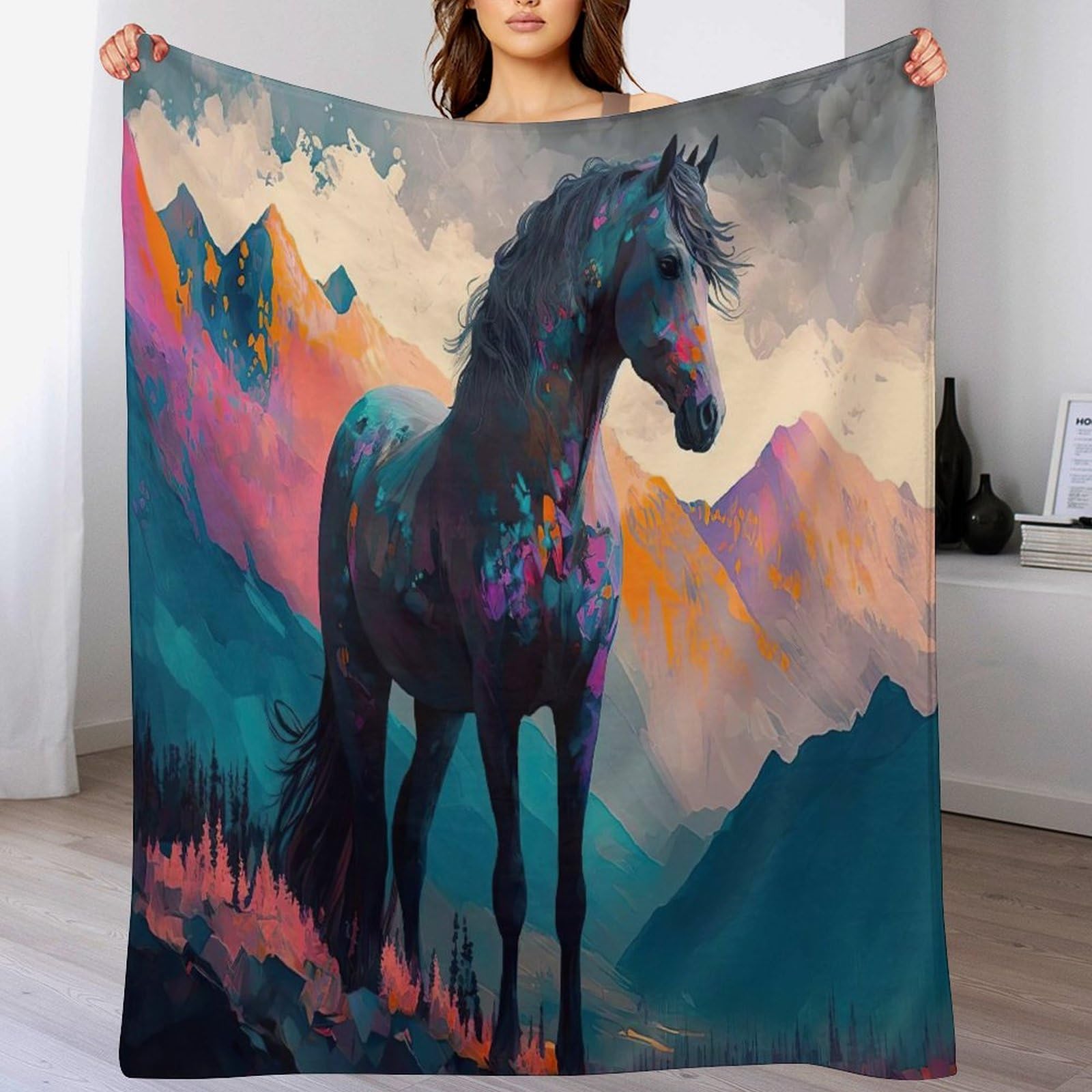 Couvertures en cheval flannel : douceur et tendresse au salon