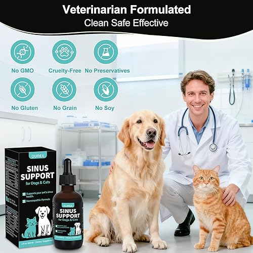 Miniatura 6 de Gotas de apoyo para la salud nasal para gatos y perros, suplemento de comodidad respiratoria y sinusitis de mascotas, ayuda a mantener una