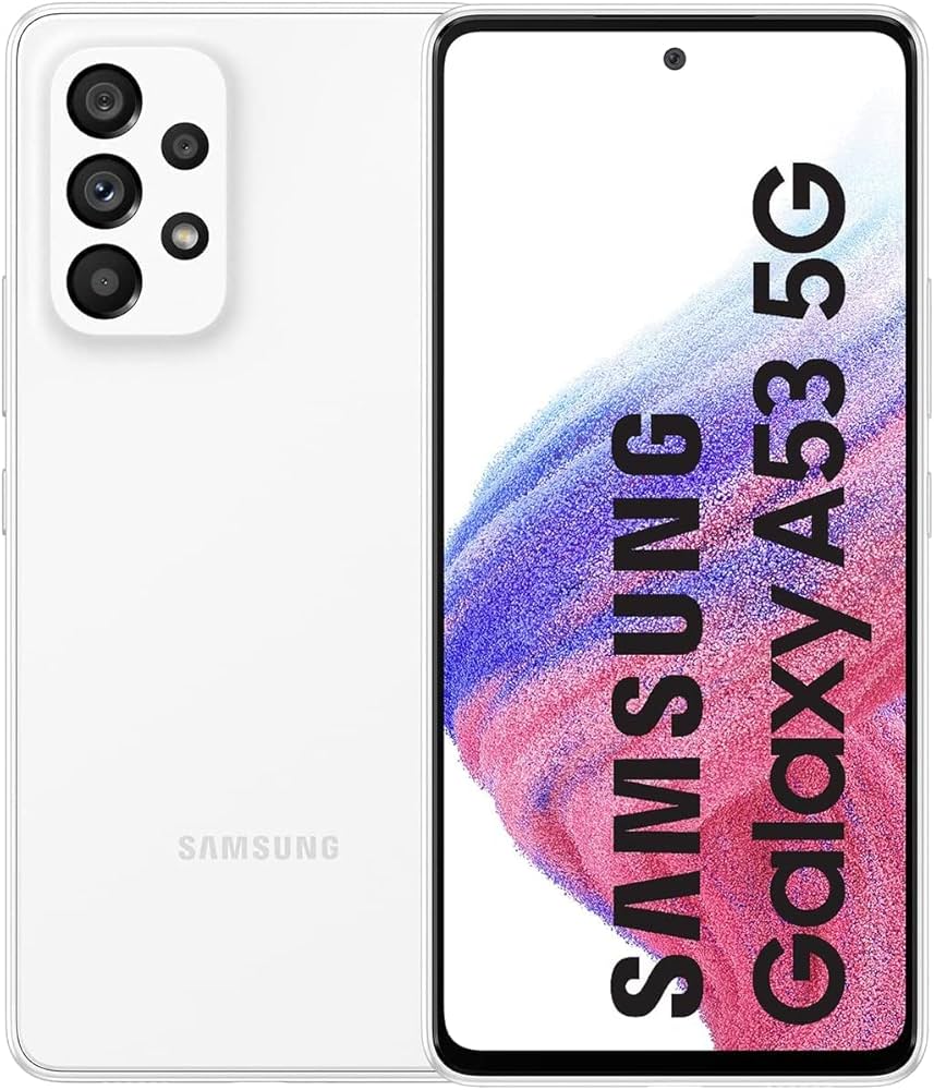 Galaxy A53 5G ホワイト 5G対応 Samsung Galaxy A53 5G, Newest Dual SIM, 128GB 8GB RAM, GSM