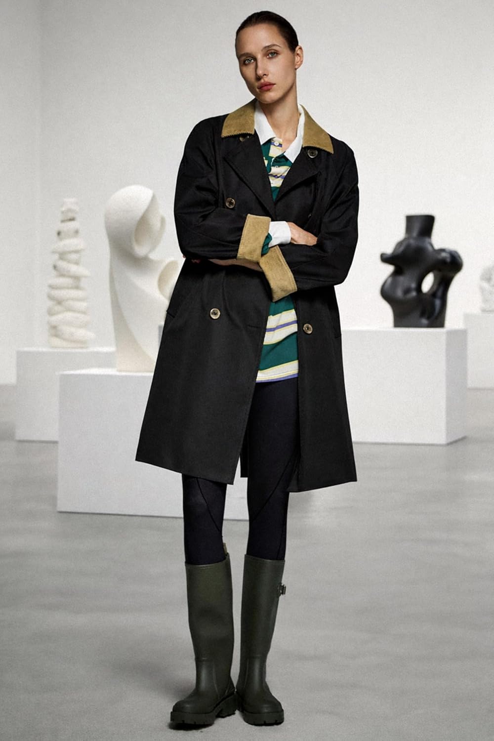 Orolay Women's Oversized Double Breasted Trench Coat Casual Barn Jacket Long Windproof Outerwear - Image 2