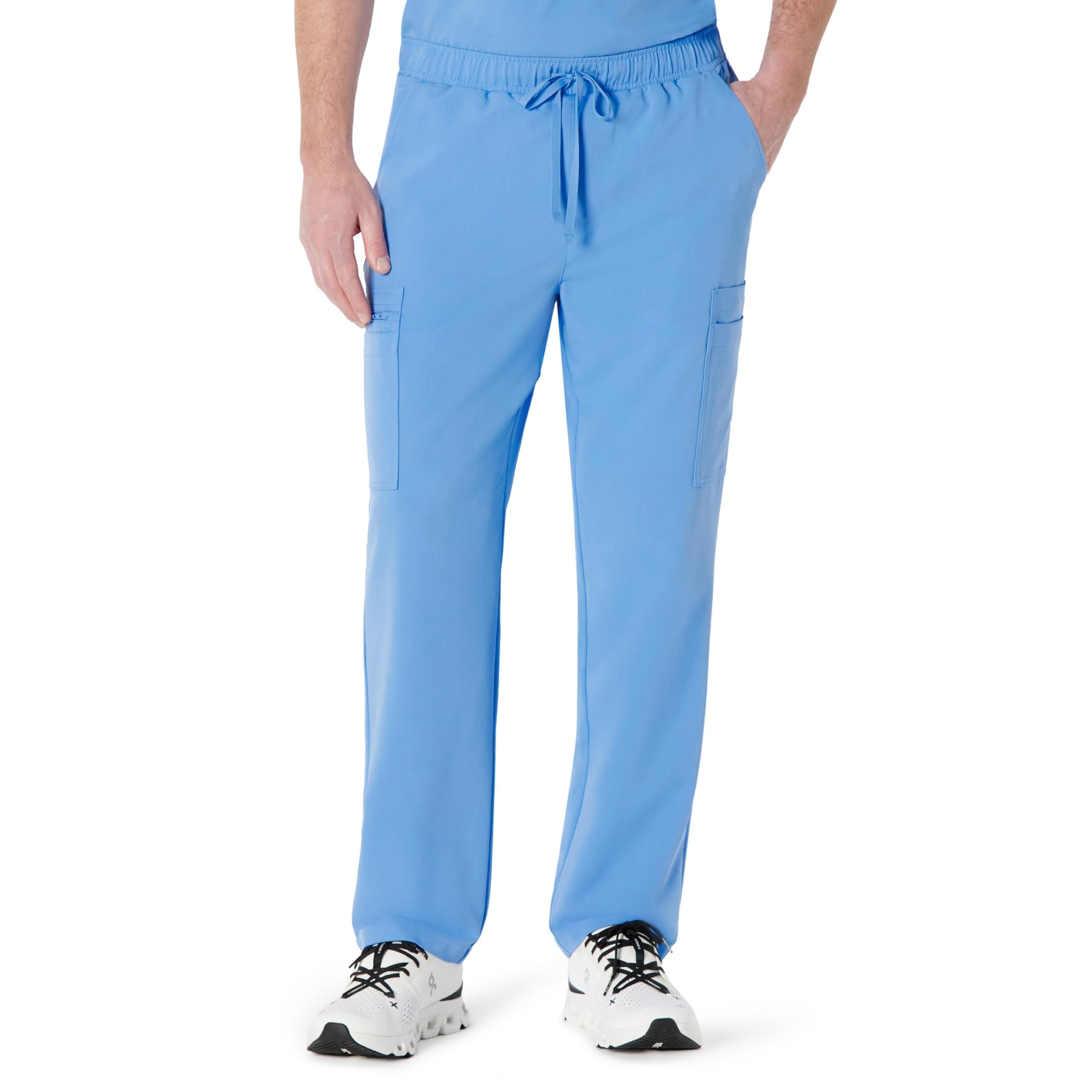 Amazon Basics Men's Scrubs Tapered-Leg Trousers Elastic Waistband, Cornflower Blue, 3XL