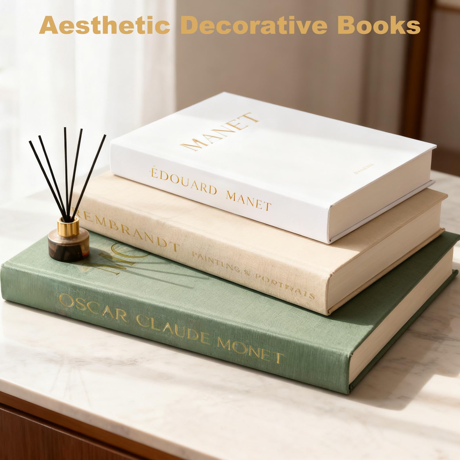GBKDQQ Libros decorativos para decoración del hogar, 3 unidades, libros decorativos, cajas falsas, libros decorativos con cierre magnético, apilables de lino, caja de libros, caja de almacenamiento
