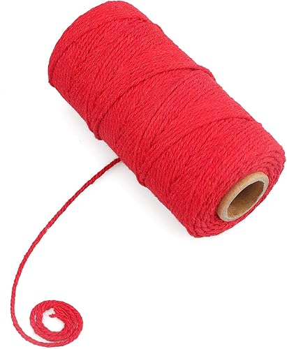 Miniatura 83 de JijAcraft Cordón de macramé de 0.118 in x 328 pies, cuerda de algodón para tejer, ganchos de plantas, colgar en la pared, suministros