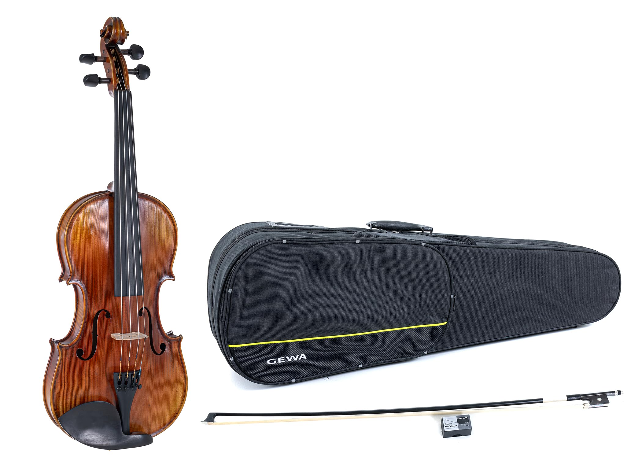 GewaMaestro 2 VL 4 Violin Set 1/4 Ready to Play Including Shape Case, Carbon Bow and Larsen Aurora Strings