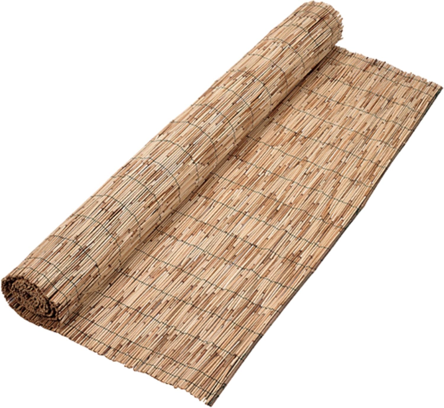 Arella Bamboo Naturale da Esterno – Frangivista in Cannette 4–6 mm, Copertura Recinzione per Giardino, Balcone e Terrazzo, Disponibile in Diverse Dimensioni (2x5 mt)