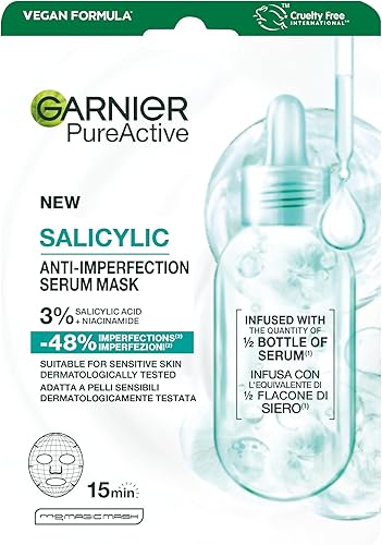 Garnier Mascarilla de suero salicílico antiimperfección PureActive - Reduce los 