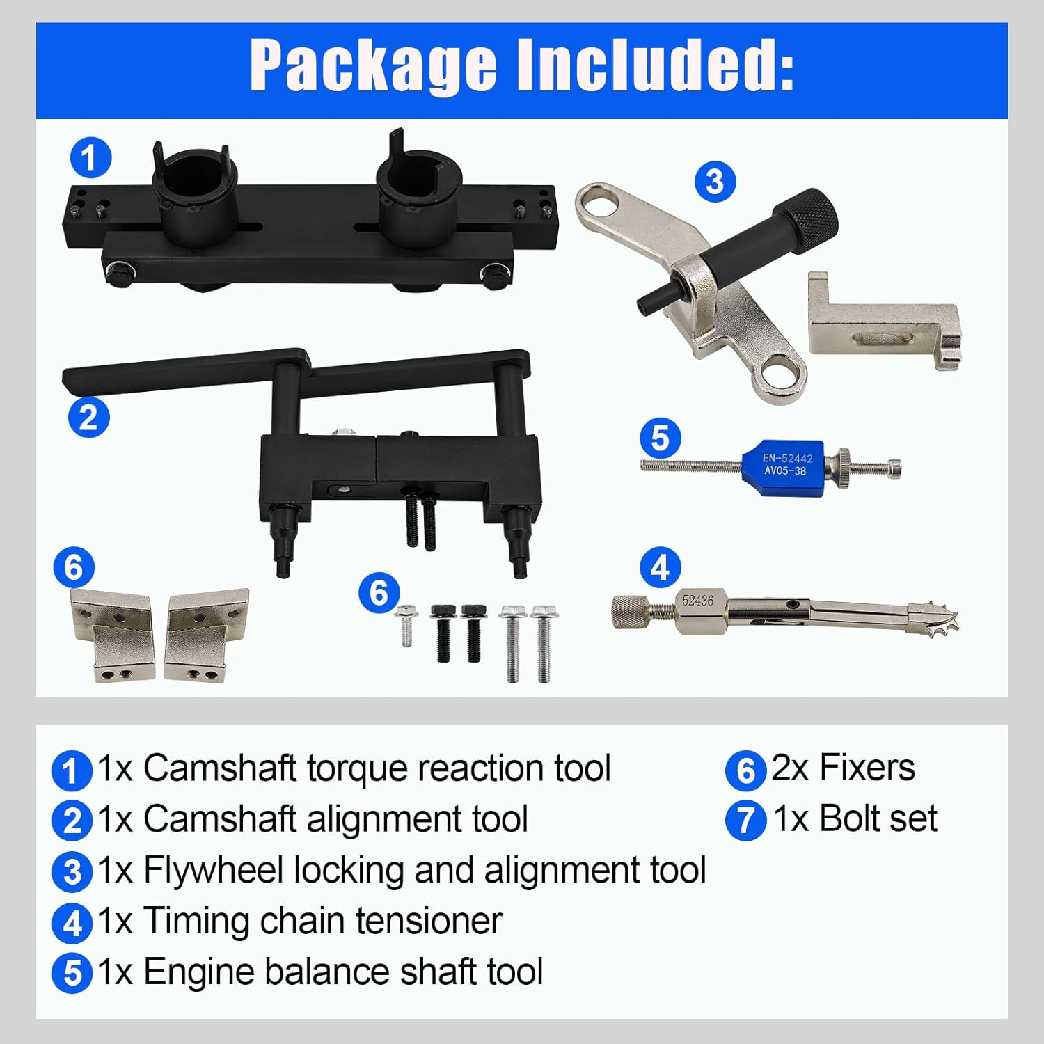 EN-52461 EN-52436 Engine Camshaft Timing Tool Kit Fit for GMC Sierra Chevy Silverado 2.7L L3B 2.0L LSY, Fit for Buick Envision & Fit for Cadillac XT4 2.0LT LSY, EN-52442 EN-52476 EN-52462