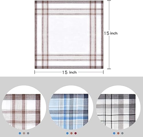 Miniatura 5 de Ohuhu Pañuelos de algodón para hombre 12 pañuelos para hombre  organizador de cinturón para armario 12 ganchos para cinturón