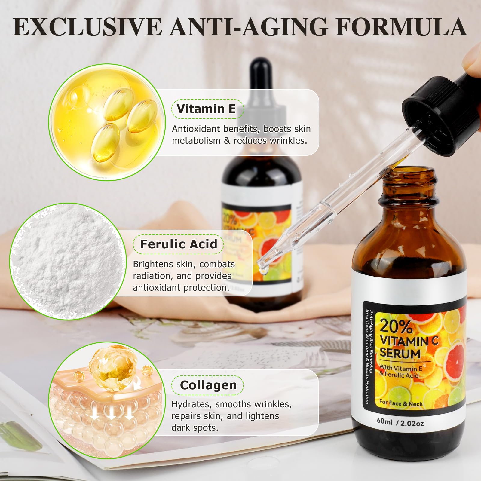 Amazon.com: Vitamin C Serum,Anti Aging Facial Serum with Vitamin C 