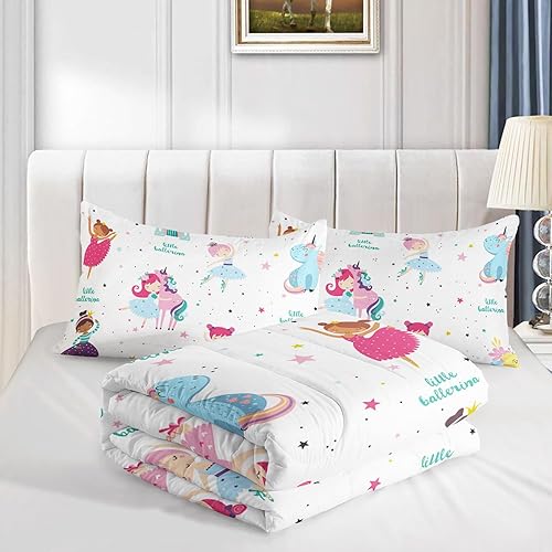 Miniatura 9 de Datura home Juego de edredón para niños con estampado de gatos lindos con 1 edredón y 2 fundas de almohada para dormitorio de niñas y niños durante