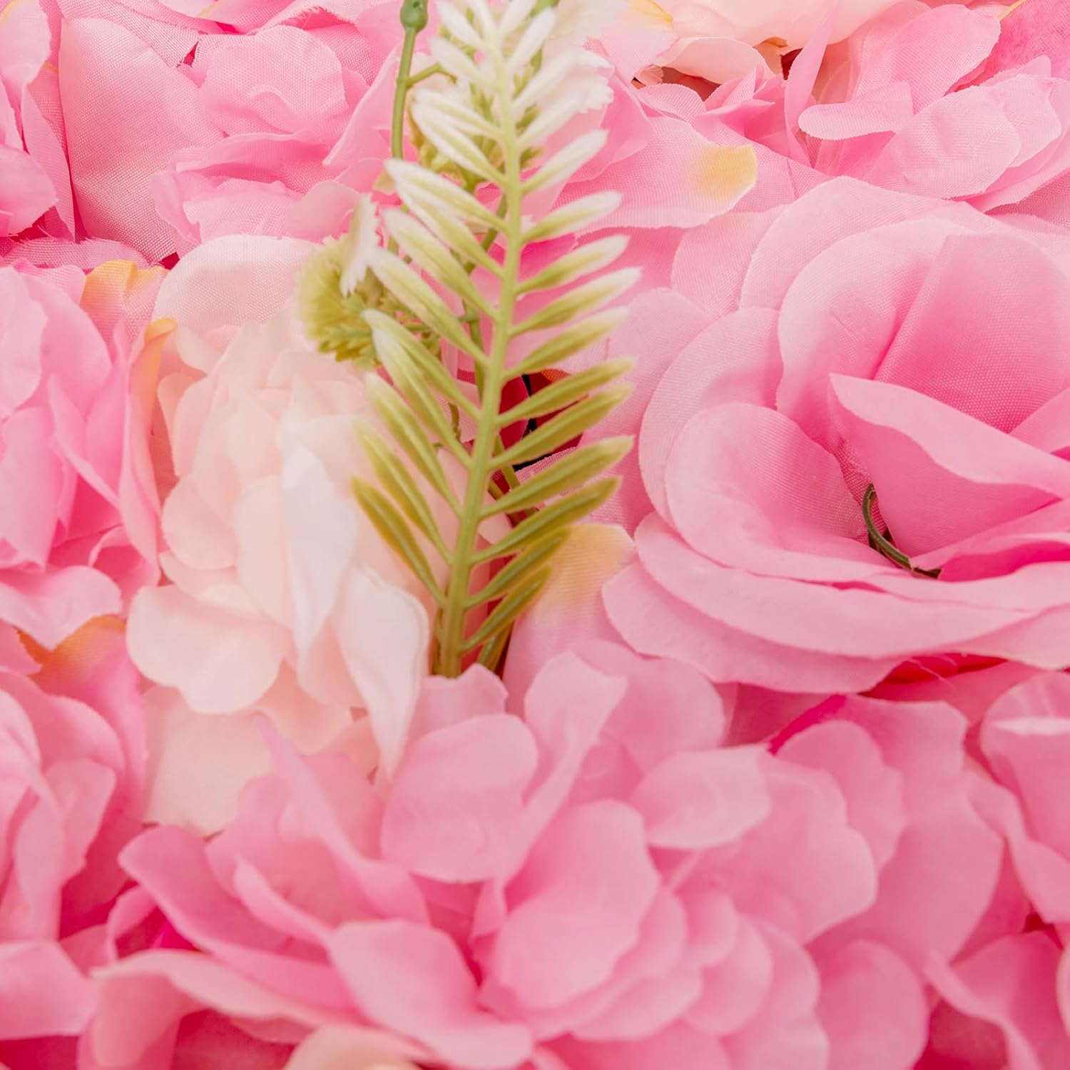 DNYSYSJ Flower Wall Backdrop - 20PCS 23.62" x 15.75" x 0.79" Lifelike Panel With Pink Silk Fabric Dahlia Rose Greenery Aquatic Plants - 3D Wall Decor Set