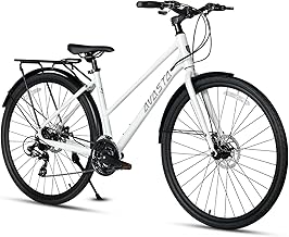 AVASTA Neptune Road Hybrid Bike 700C Lightweight Aluminum Alloy Frame with 24 Speed City Commute Bicycle with Rear Cargo R...