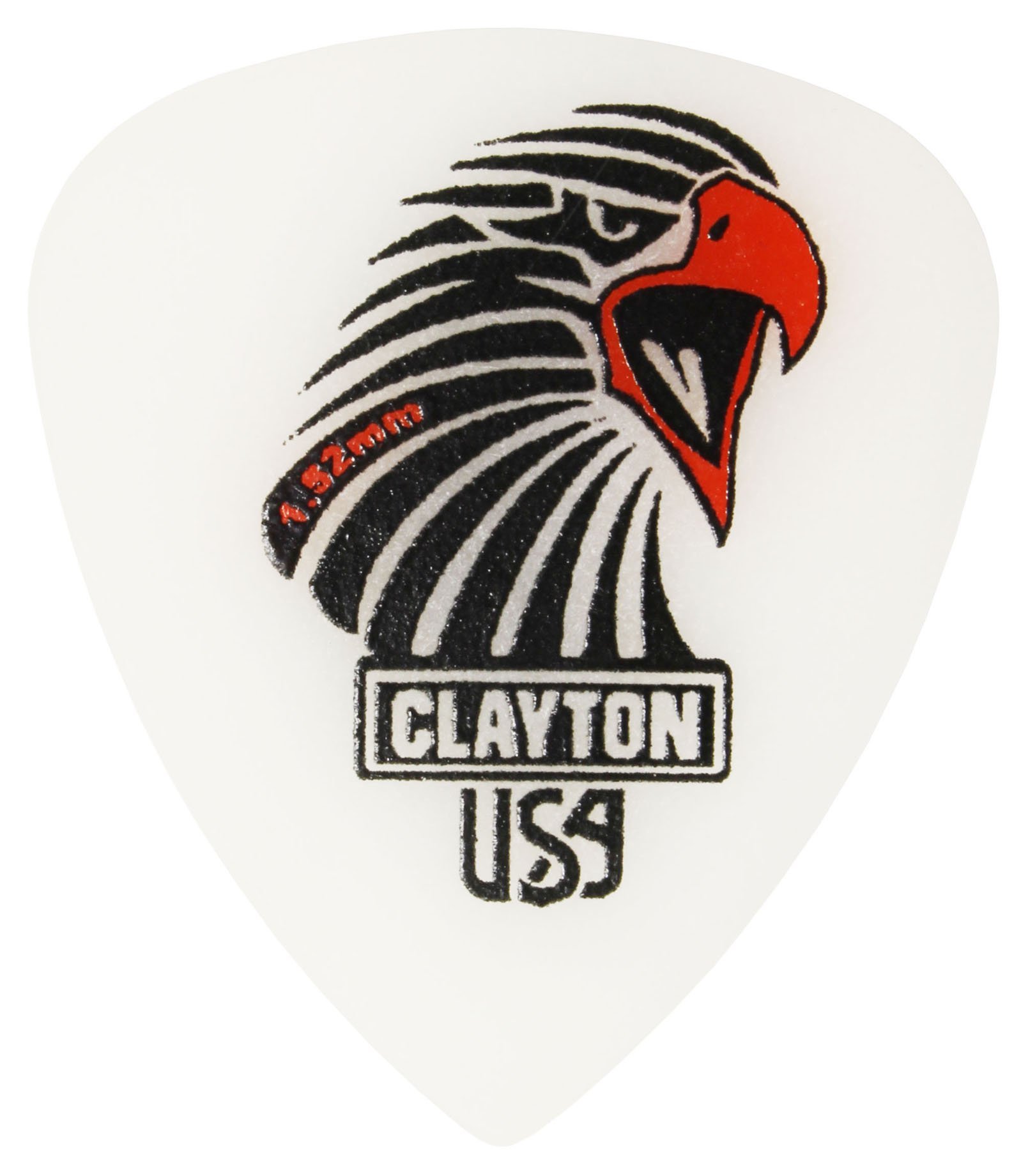 Clayton CSAS15212 Standard Sharp Acetal/Polymer Guitar Picks, 1.52 mm, Set of 12 Pieces