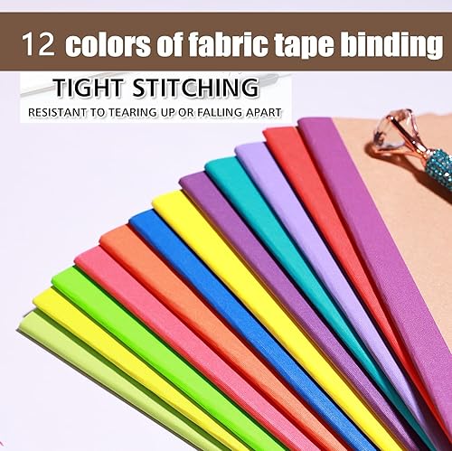 Miniatura 6 de Paquete de 12 cuadernos a granel, con cubierta de papel kraft con rayas universitarias en blanco con espinas arcoíris para mujeres, estudiantes,