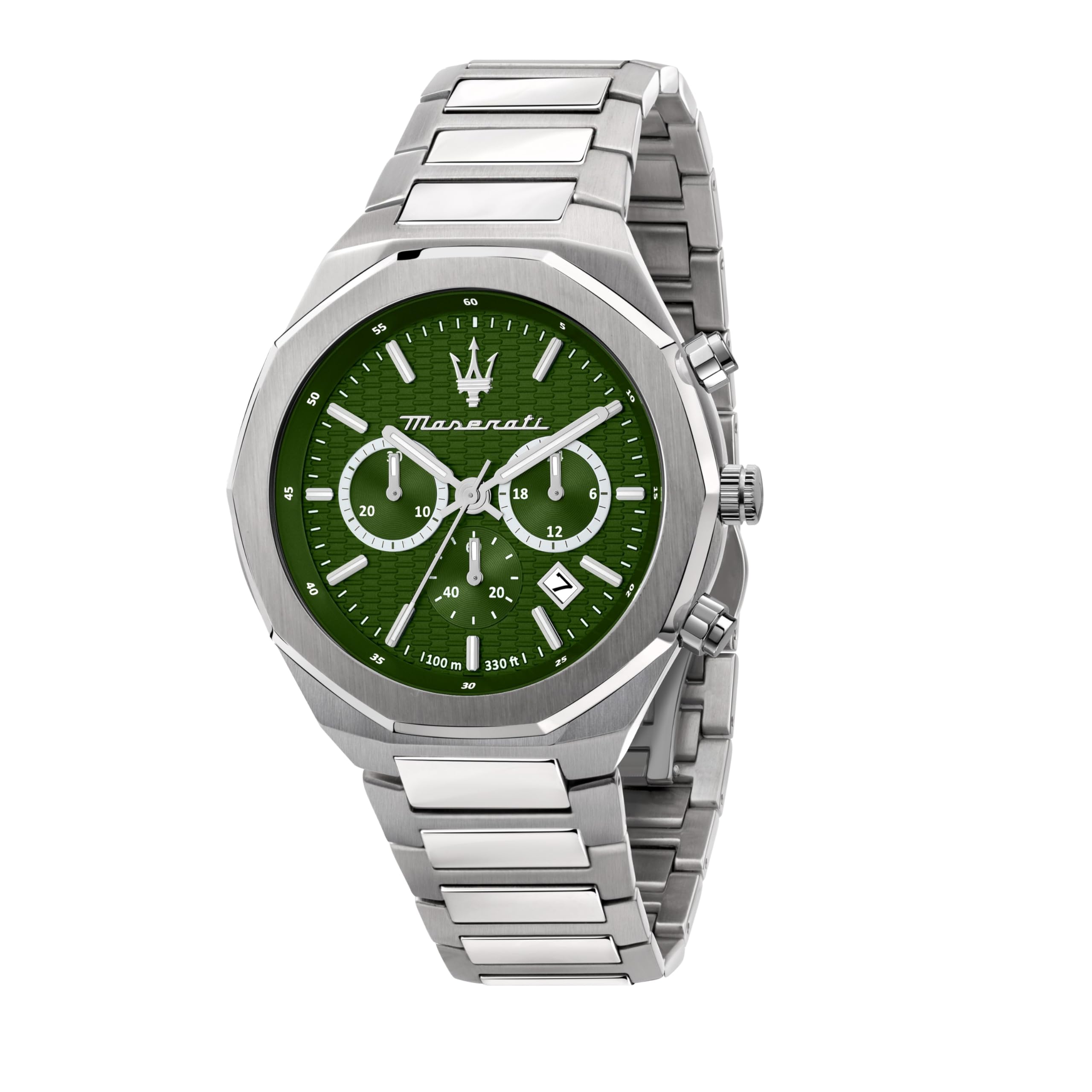Maserati Stainless Steel Design Date Chronograph Analog Dial Color Green Men Watch - R8873642011, Black Band (B0CC2G2VN7) Amazon Price History, Amazon Price Tracker