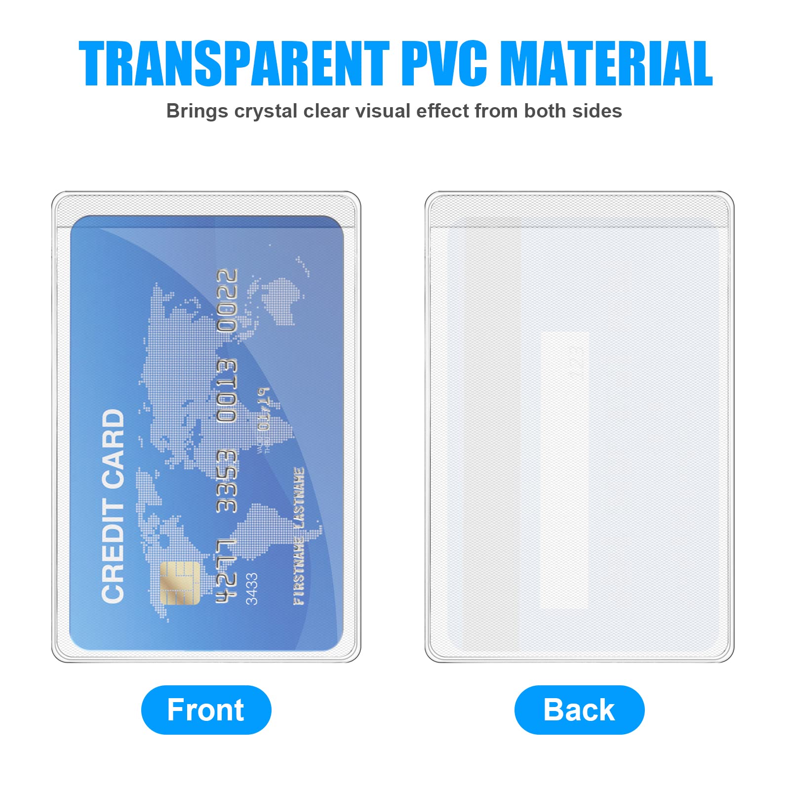 Favorit 100500087 - Porta Cards Con 2 Tasche Sagomate 2 Tasche, 8.5 X 5.4 Cm, Trasparente - Foto 2