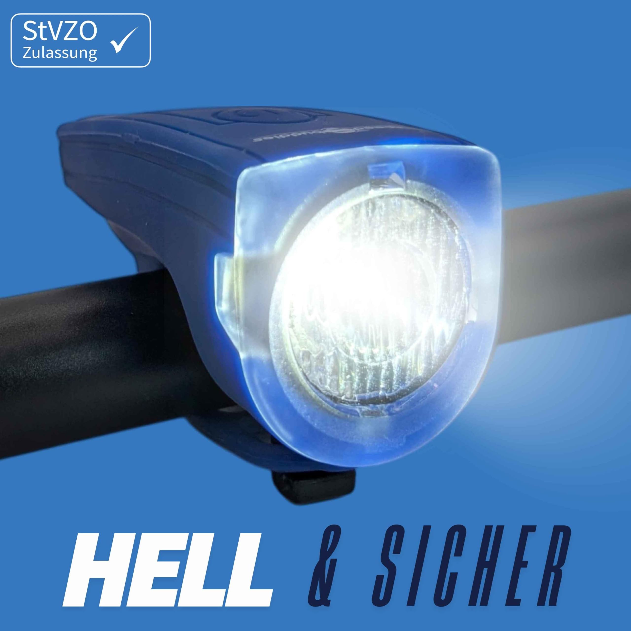 SPEED BUDDIES Kinderfahrrad Frontlicht | StVZO zugelassen, USB-C wiederaufladbar, wasserdicht & robust, Lange Leuchtdauer – LED Fahrradlampe für Kinder