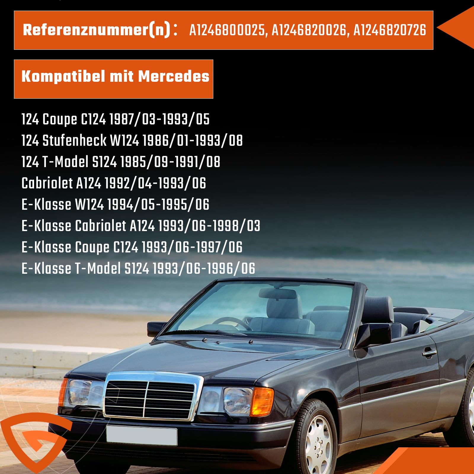 Dämmatte Motorhaube Motorhaubendämmung Motorraumdämmung Kompatibel mit Mercedes E-Klasse W124 A124 C124 S124