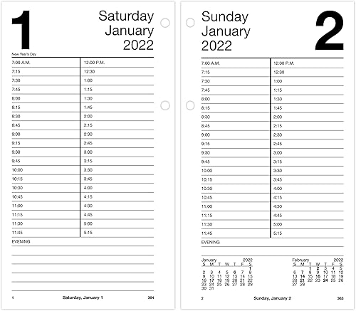 AT-A-GLANCE AT-A-GLANCE - Recambio para calendario de escritorio diario 2022, 4-12 x 8 pulgadas, hojas sueltas (E21050)