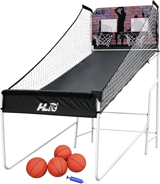 hlc Sports Double Electric Basketsball Shot 8-in-1 Two-player Arcade Electronic Basketball System