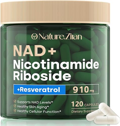 Suplemento NAD - Ribosida de nicotinamida liposomal, resveratrol, quercetina, NAD nicotinamida ribósido resveratrol 900 mg, suplemento NAD+ para