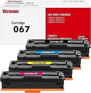 067 067H Toner Cartridge 4-Pack MF656Cdw Compatible Replacement for Canon 067 for Canon imageCLASS MF656Cdw LBP632Cdw MF653Cdw LBP633Cdw MF654Cdw Series Printer High Yield CRG-067 CRG067 Ink