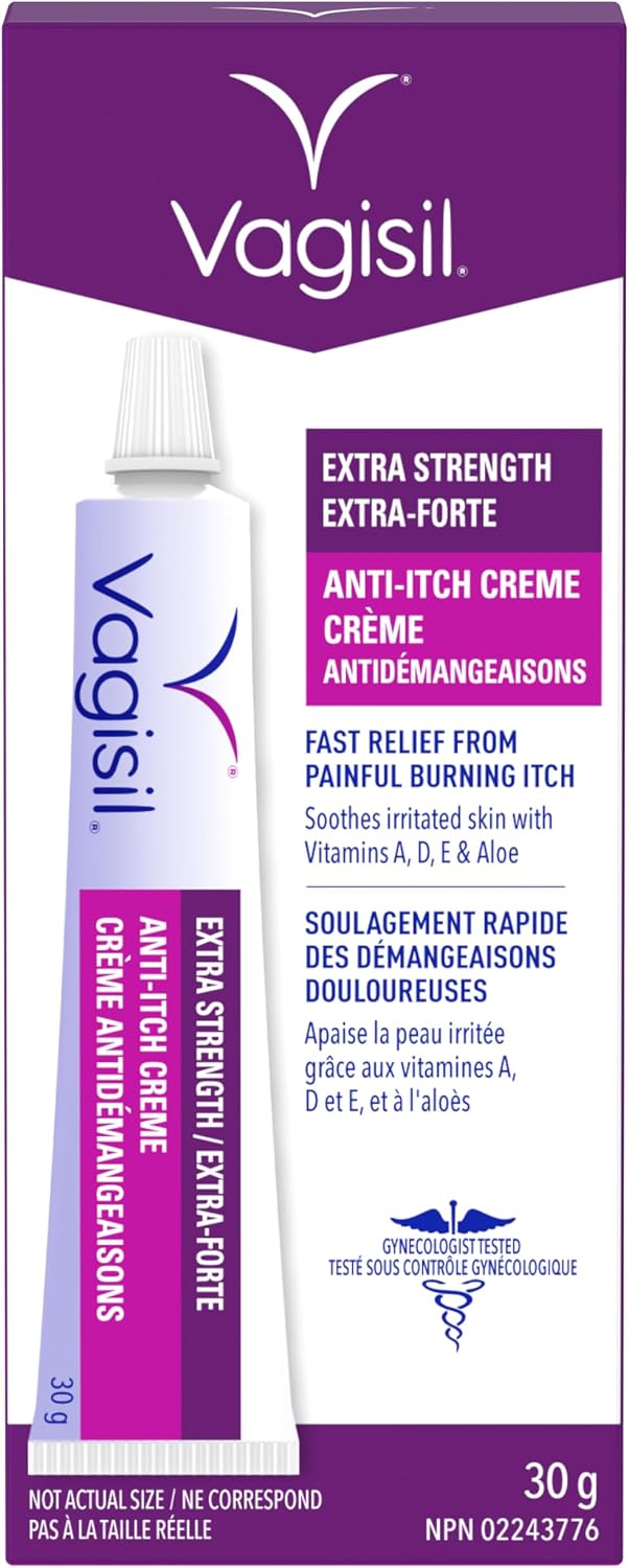 VAGISIL Anti-Itch Creme Extra Strength,Yeast Infection Relief, 30g (1 Pack)