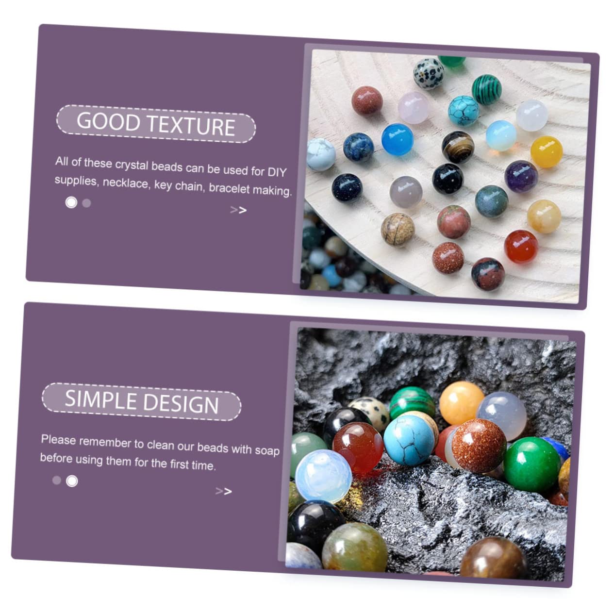 jojofuny 3 Series Abalorios De Cristal Para Diy Sueltas Y Pulseras De Joyería Para Manualidades Y Decoración 50 Piezas*3