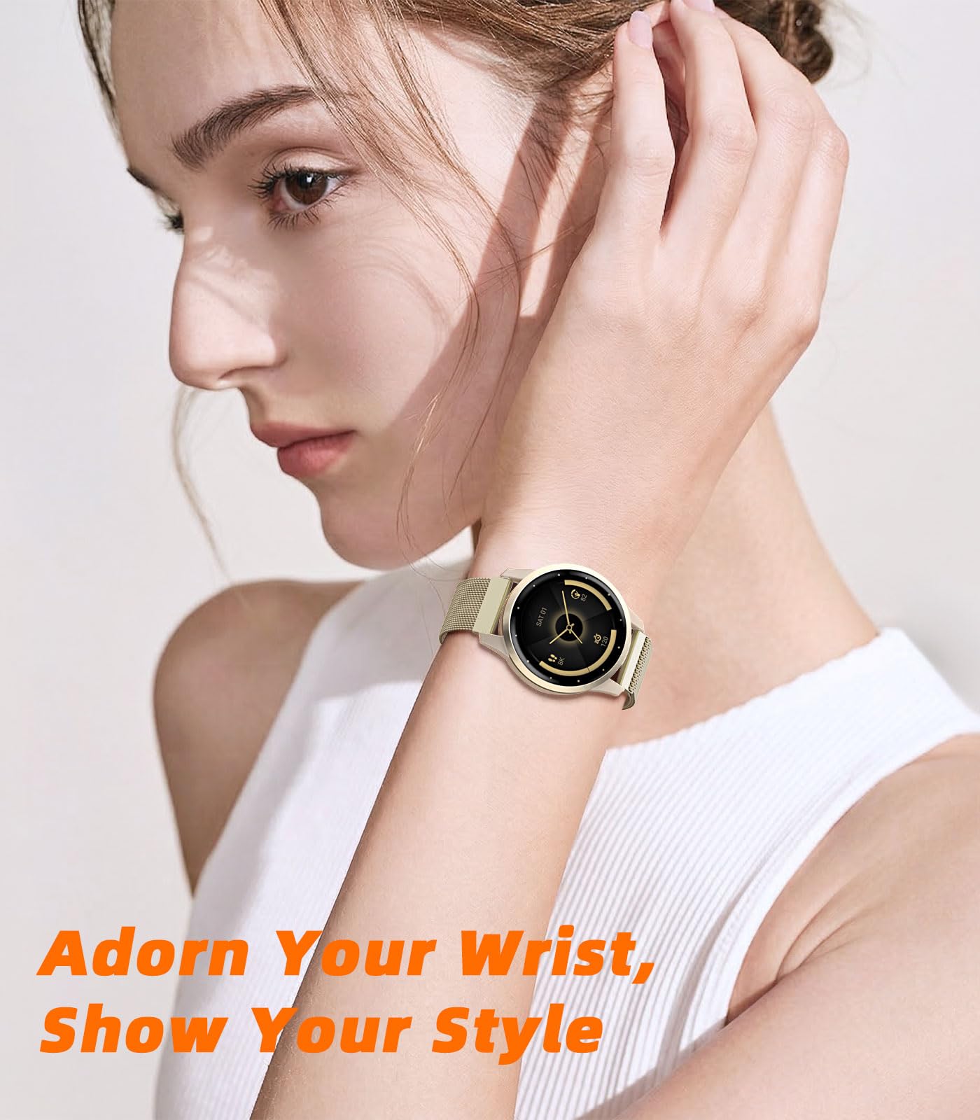 MoKo 18mm 20mm 22mm Metal Band Compatible with Garmin Venu 3S/Venu 4 Watch Bands, Stainless Steel Mesh Strap for Vivoactive 5/6/4S/3, Forerunner 265S/255S Quick Release Replacement Strap Women Men