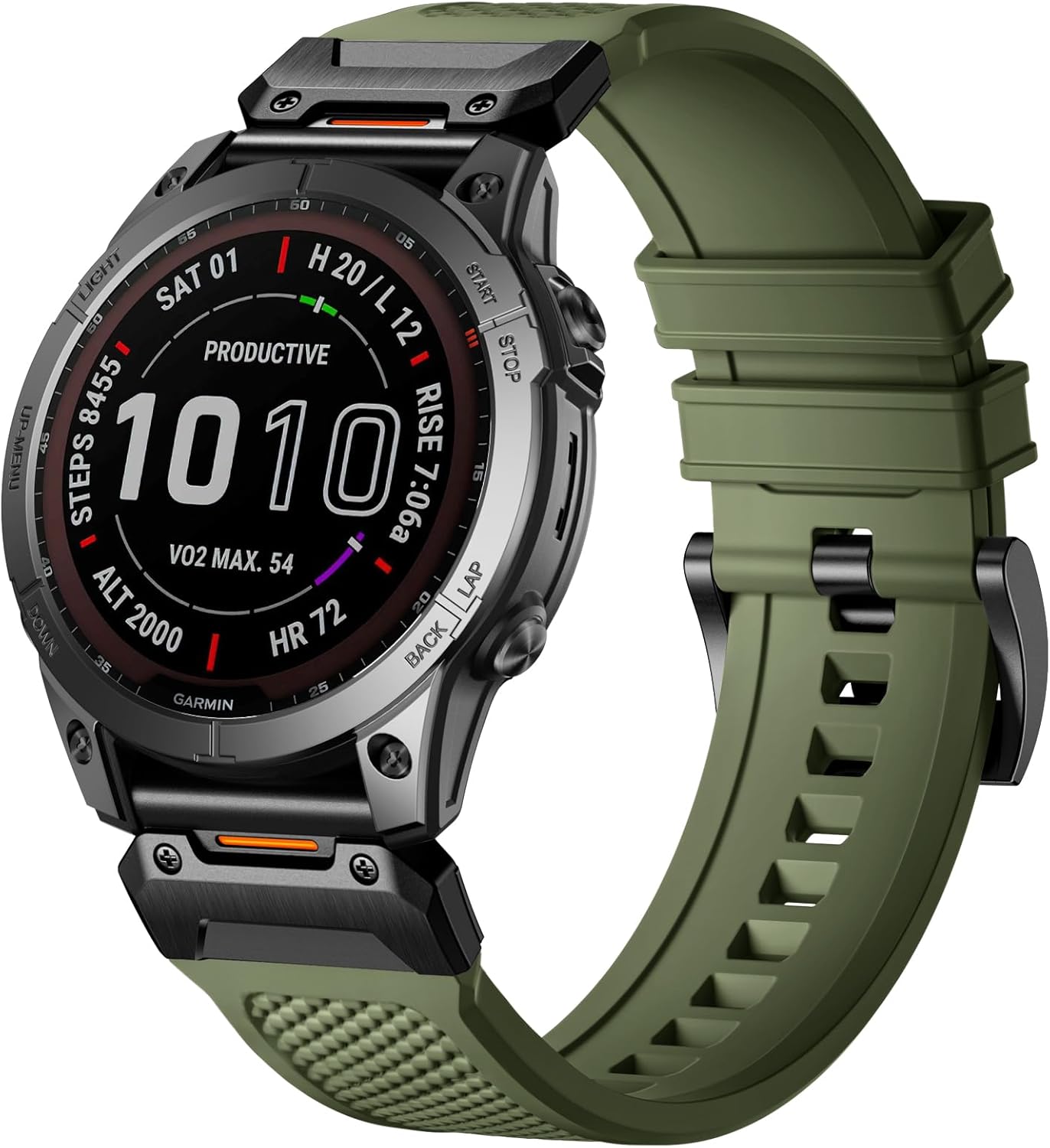 Bandletic Compatible with Garmin Fenix 6 Band - for Fenix 8 7 Band/Fenix 5 Watch Band, 22mm Quick Fit Silicone Rubber Strap for Fenix 7 6 Pro/5 Plus/Forerunner 965/945/Epix Pro Gen 2 47mm/Quatix 7