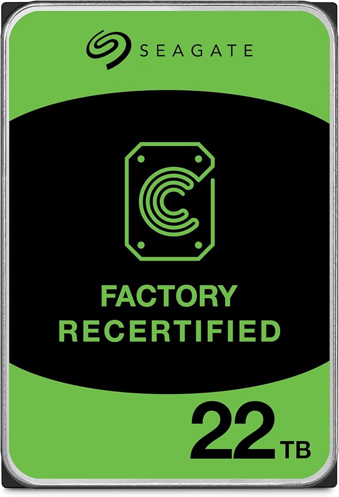 Seagate Exos 22TB Enterprise HDD (Renewed)
