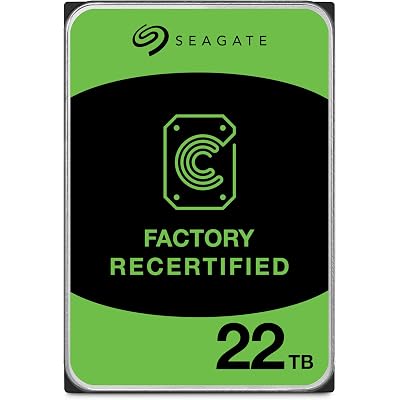 Seagate Exos 22TB SATA HDD 6Gb/s 7200RPM 3.5-inch Enterprise Hard Drive (ST22000NM000C) (Renewed)