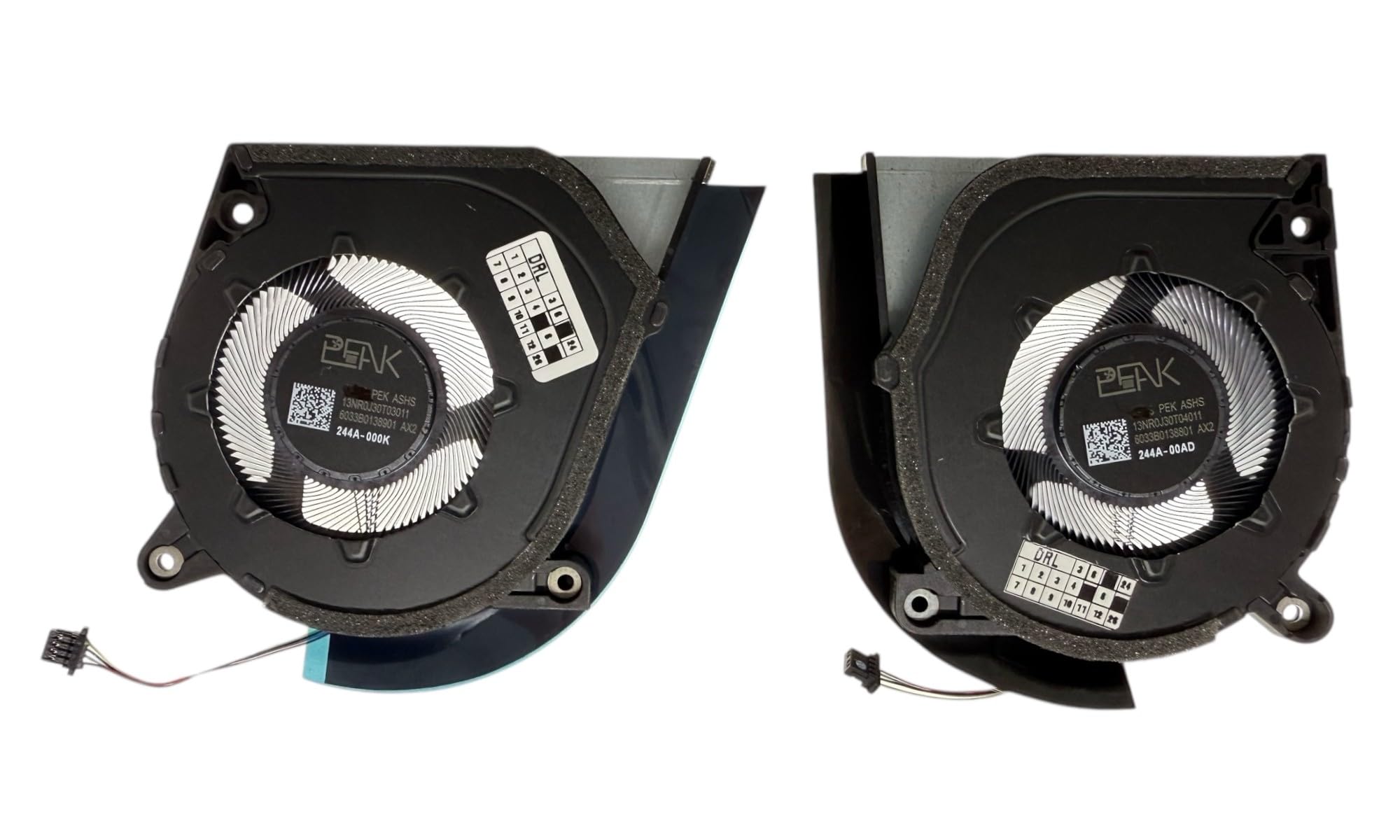 Juego de ventilador de refrigeración CPU + GPU para Asus TUF Gaming A14 FA401UU, FA401UV, FA401WU, FA401WV NP: B8007AFHNF2400TN, B7007AFHSF2400TN, 13NR0J30T03011, 13NR0J3011, 13NR0J30J3011