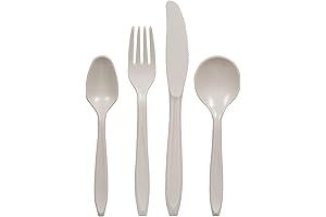 Stansport Reusable Plastic Forks (8525) - 16-Piece Cutlery Set