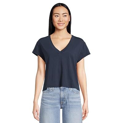 Michael Stars Harlan Cropped V Neck T Shirts Women