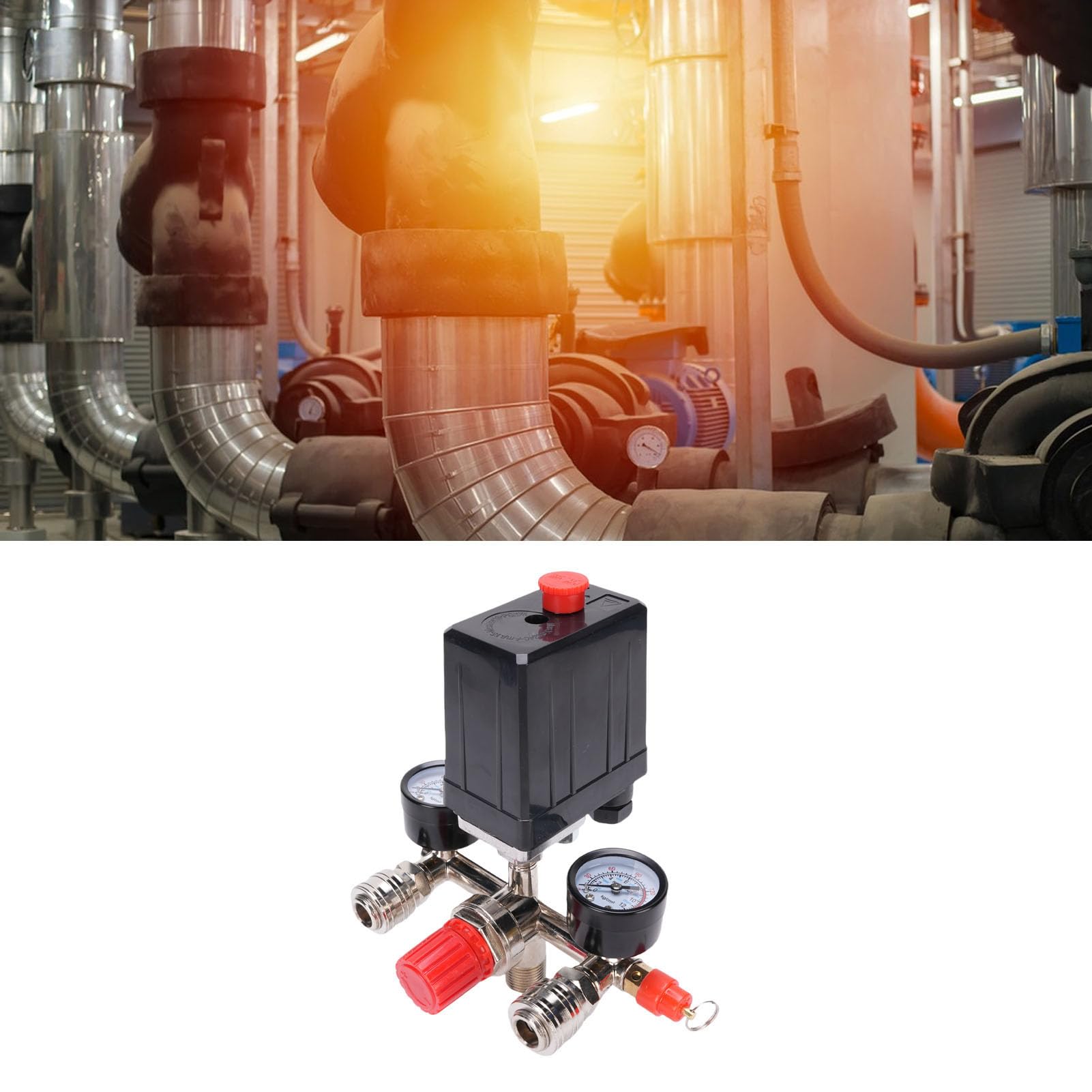 BRRNOO Regolatore Verticale Pressione 175PSI Manifold con Controllo