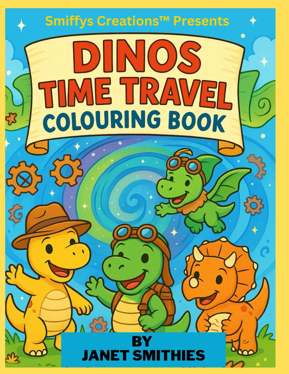 Dinos Time Travel Colouring Book