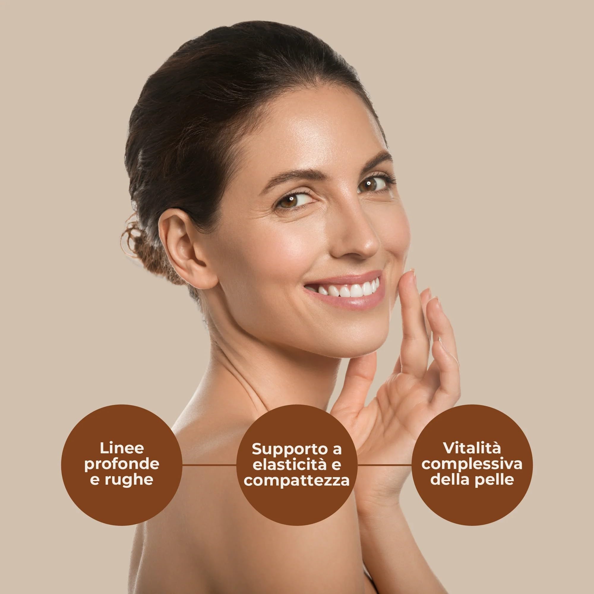 GOLD COLLAGEN Forte Ageless - Collagene Integratore Antirughe Antiossidante Riduce Linee Sottili con Biotina Crescita Capelli, Vitamina C, Collagene Marino con Acido Ialuronico Plumper, 10x50 ml