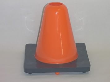 Orange Vinyl Cone - Square Base, 6" Height