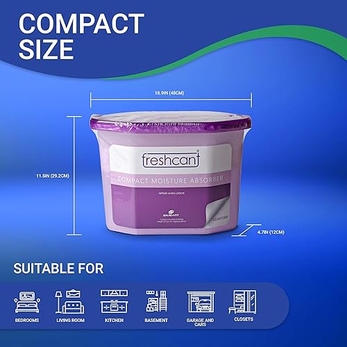 Miniatura 6 de Paquete absorbente de humedad, ambientador de habitación y armario, absorbente de humedad y olores para el hogar, habitaciones, sótano, garaje,