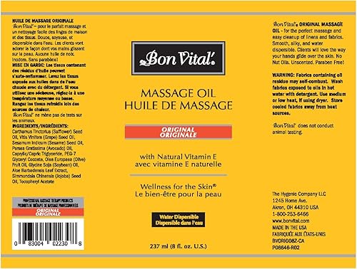 Miniatura 2 de Bon Vital' Aceite de masaje original para una base de masaje versátil para relajar los músculos doloridos y reparar la piel seca, el mejor aceite de