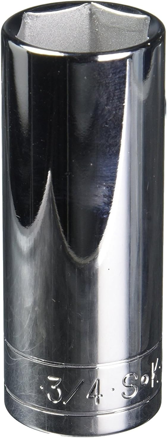 SK Tools USA 3/8" Drive, 3/4", 6 Point, Deep Chrome Socket | 40424
